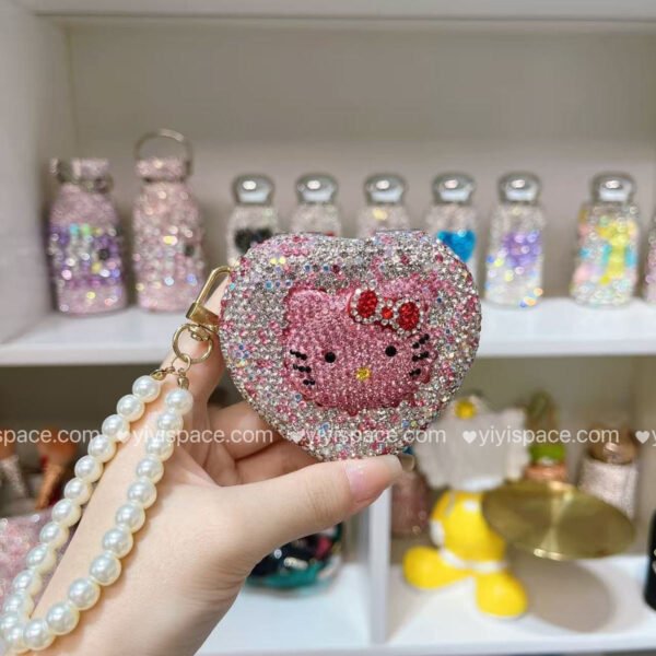 Handmade sparkling KT mini pocket mirror（3-7days production period）